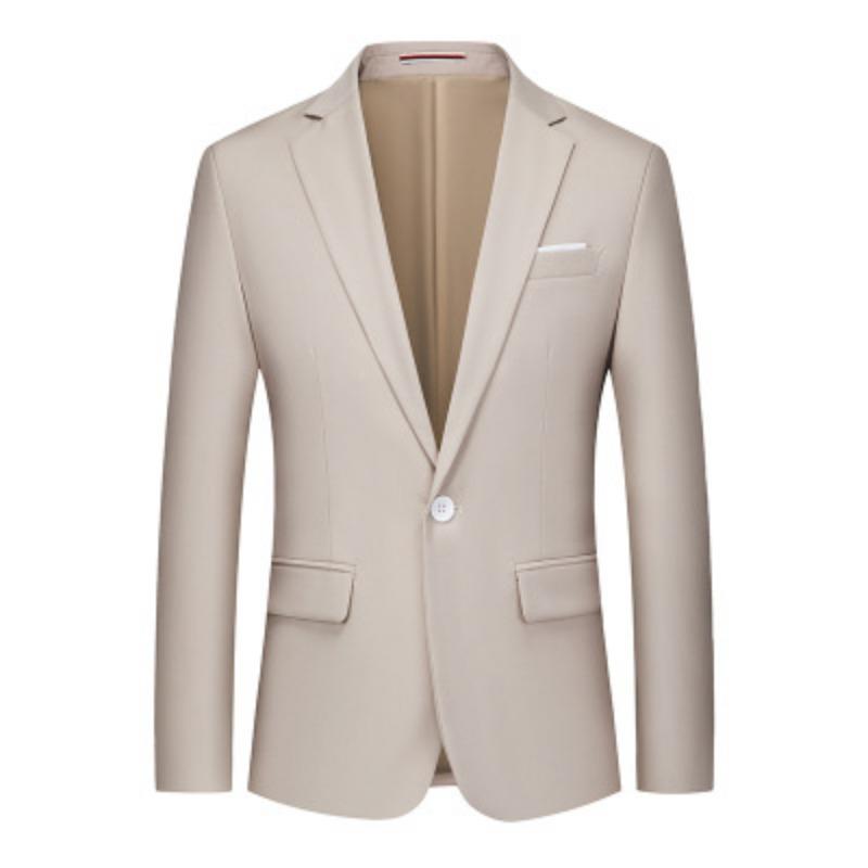 Men Solid Color One Button Business