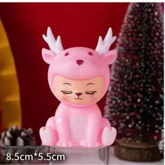 

Glitter Reindeer Cake Toppers for Christmas & Birthday Decoration