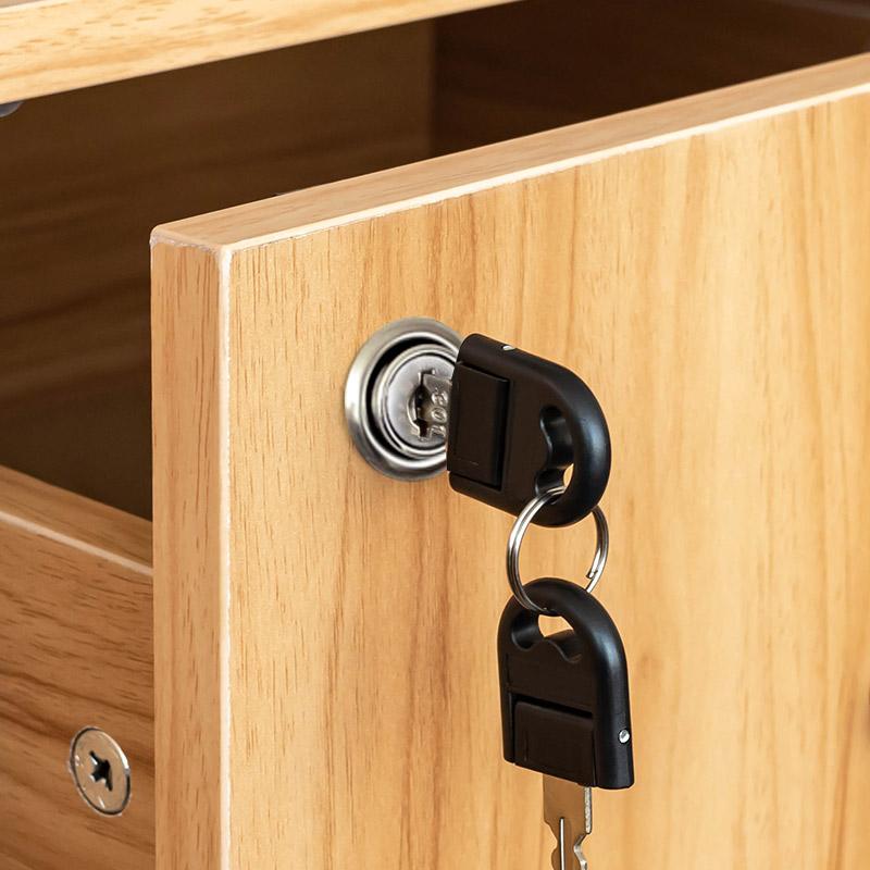 Modern Zinc Alloy Drawer Lock 138-22 Iron Cam Lock with Two Plastic Keys for Office Cabinet Doors Furniture Lock
