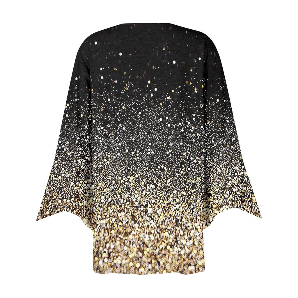 Women's Shirt Blouse Outerwear Print 3/4 Length Sleeve Casual Holiday Basic Button Tops