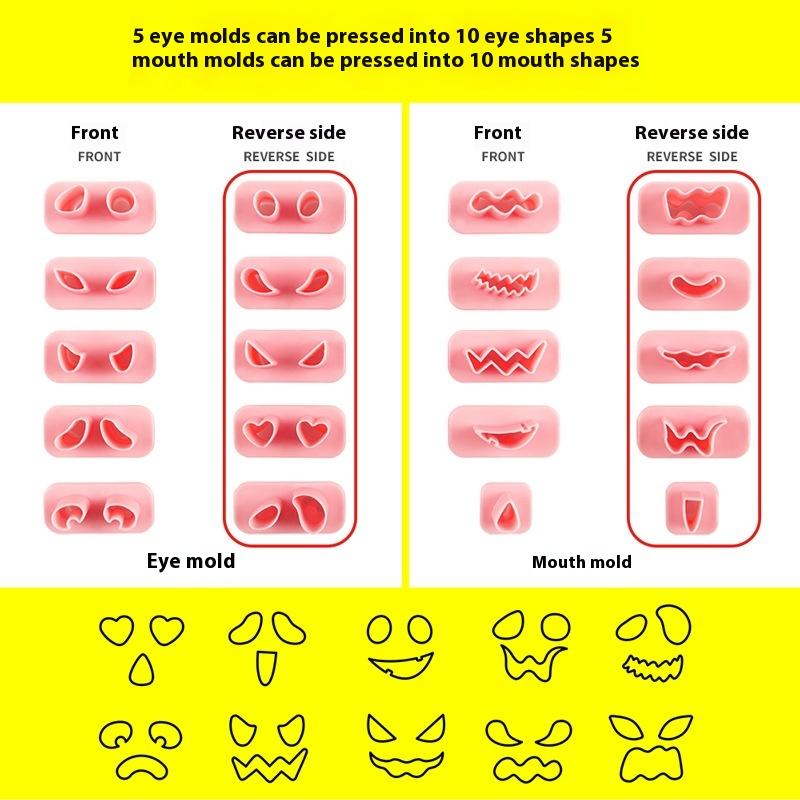 Diy Ghost Face Halloween Cookie Cutter Set Biscuit Mold Fondant Embosser Stamps Halloween Party Cake Decorating Tools