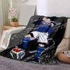 1pc Soccer Player Action Flannel Blanket Soft Warm Throw Blanket for Bedroom Living Room Bed Travel Camping Picnic Gift. MT7160148