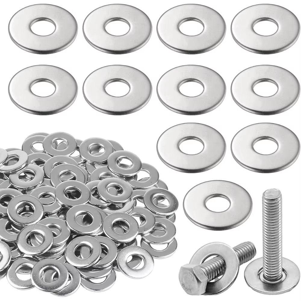 180PCS Flat Design Stainless Steel Sealing Gasket Sump Plug Washer  Kitchen Applications