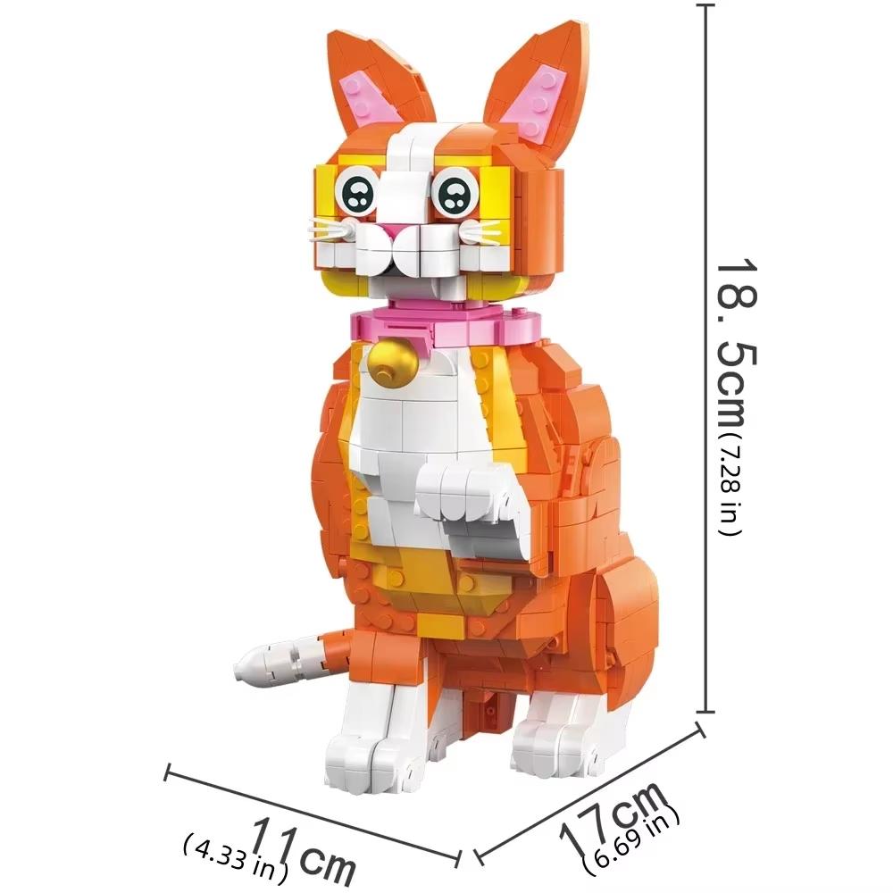 Beginner-Friendly Micro Pet Blocks - Step-by-Step Cartoon Dog/Cat DIY Kit, Stress-Free Assembly Toy for Kids Ages 6 and Above