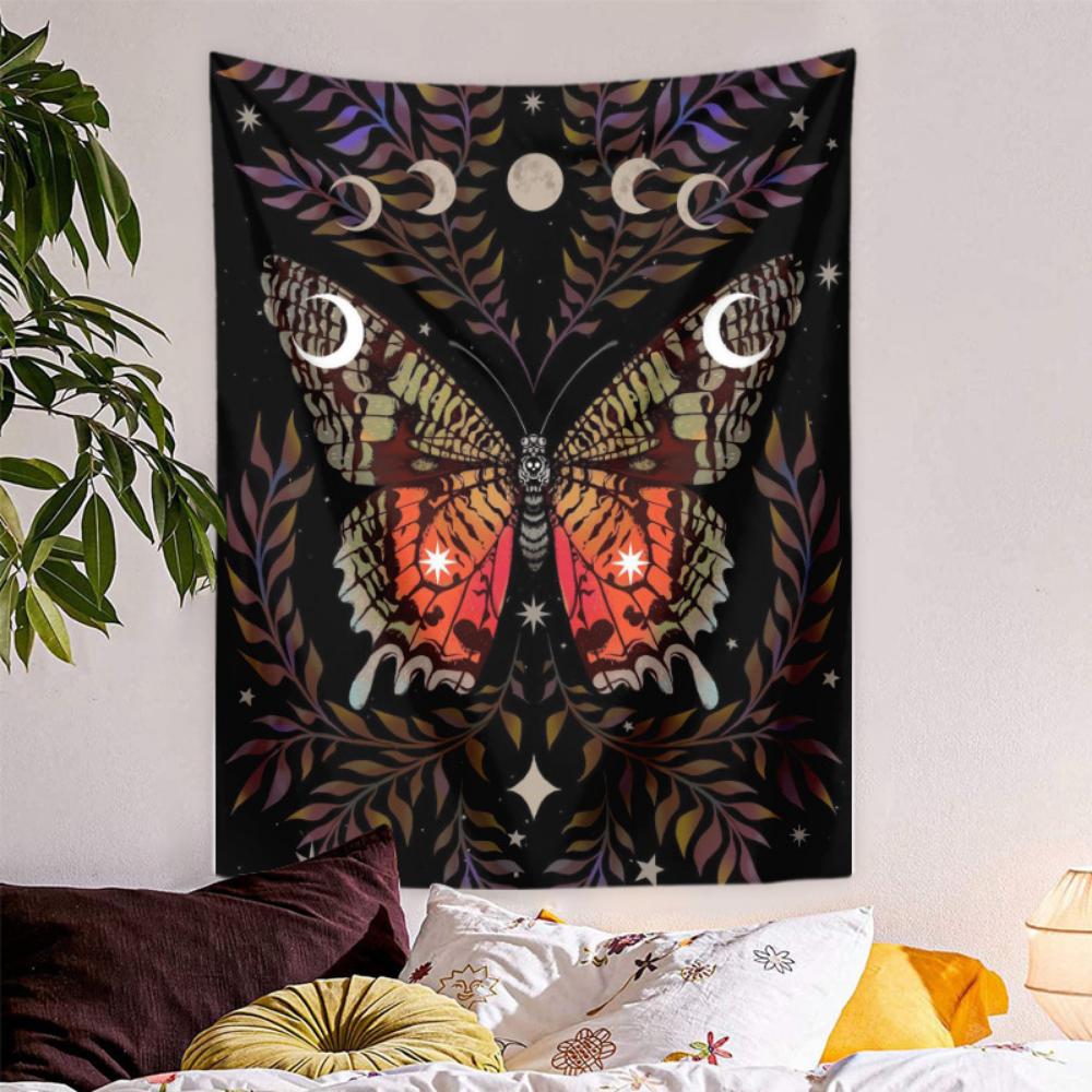 Butterfly Tapestry, Mural, Home Decoration, Wall Background Cloth, Bohemian Hanging Cloth