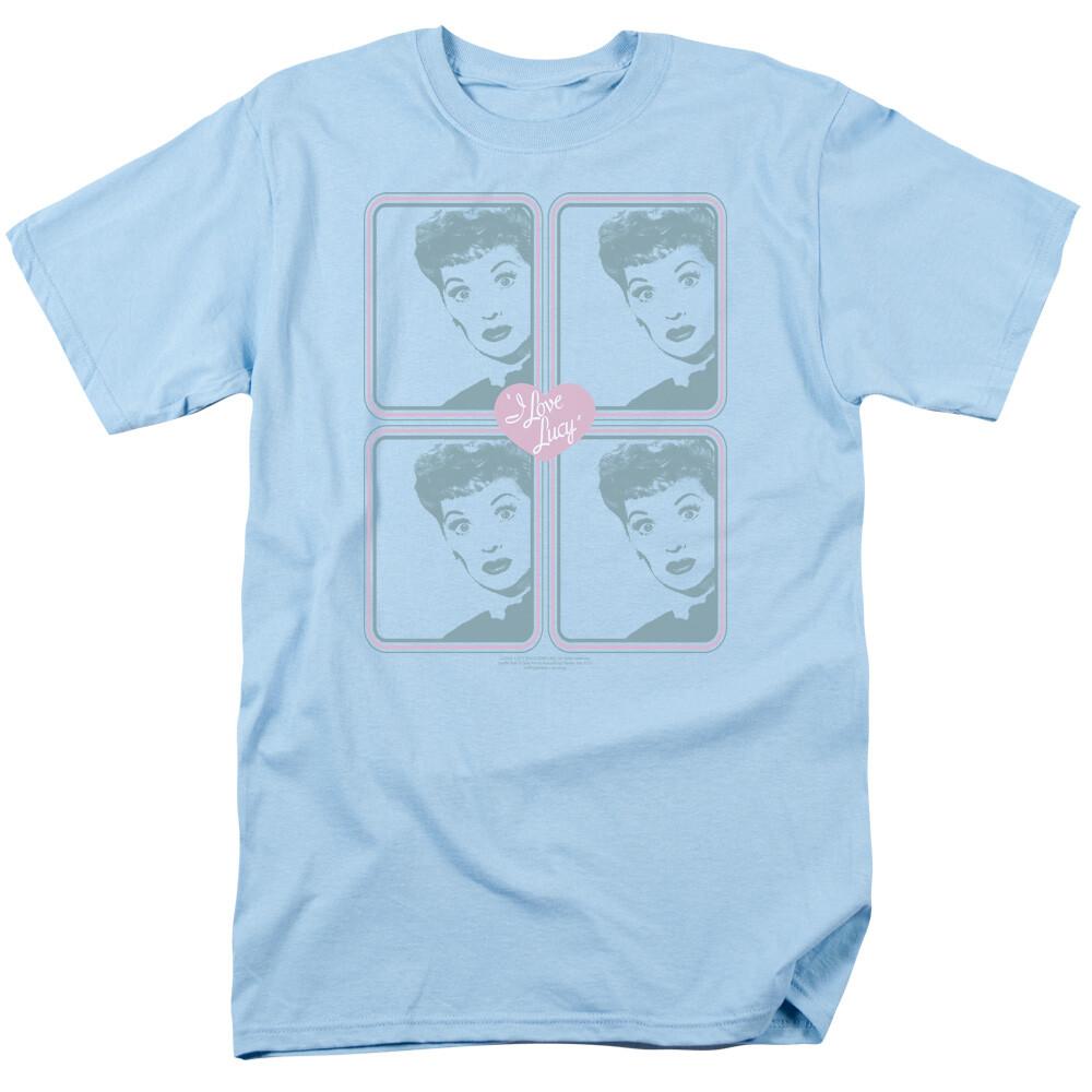I Love Lucy Lucy Squared T Shirt Mens Licensed Classic TV Show Light Blue M