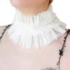 Mujeres Renacimiento Isabelino Malla Volante Falso Cuello Vintage Pequeño Cuello Gorguera Lazos Desmontable Gargantillas Chal Envolvente