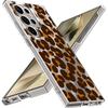 Leopard Print Pattern Clear Phone Case For Samsung Galaxy S26 S25 S24 S23 Ultra S22 Plus S25 FE A56 A36 A26 A55 A54 A15 PC Cover