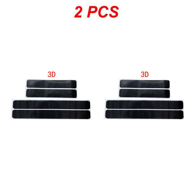 

2~5 шт. Пороговая полоса против царапин и ударов, прочная наклейка на порог автомобиля из углеродного волокна, аксессуары из углеродного волокна, популярные