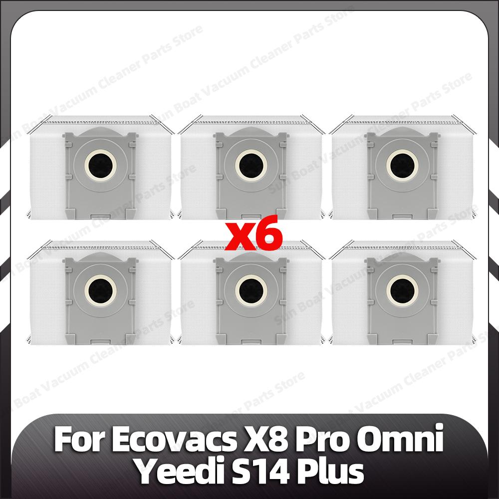 

Compatible For Ecovacs X8 Pro Omni / Yeedi S14 Plus Replacement Main Side Brush HEPA Filter Mop Pad Dust Bag Spare Parts