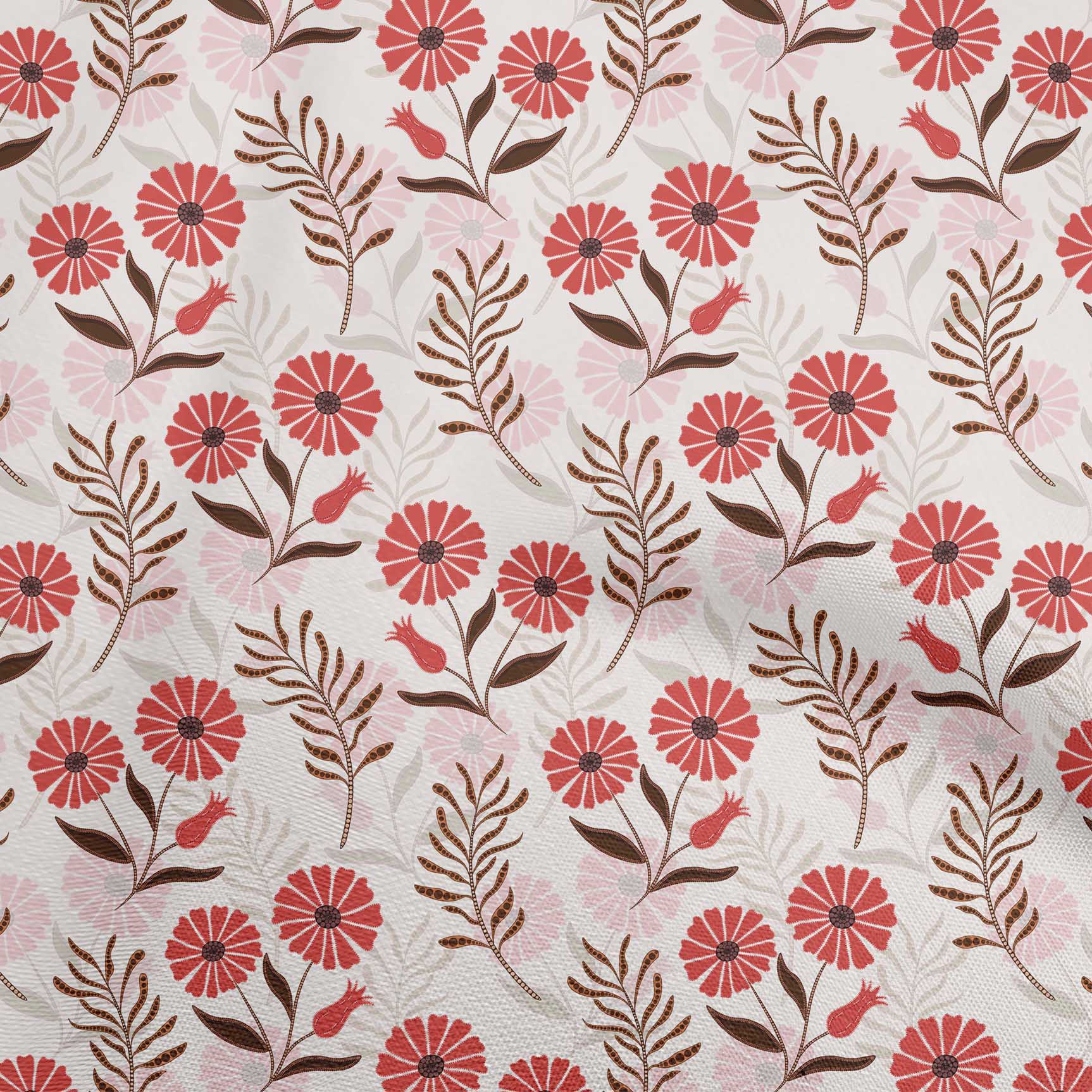 

oneOone Бавовняна гнучка світло-блакитна тканина з квітковим швейним матеріалом у пунктир Тканина з принтом у дворі 40 дюймів 42 Inch Wide - Viscose Chiffon червоний