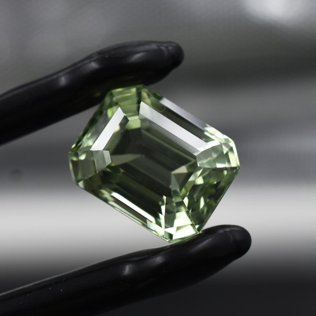 Natural Bluish Green Sapphire Loose Gemstone 15.25 Ct Emerald Cut September Birthday Birthstone
