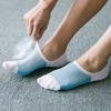 Men Summer Breathable Mesh Color Block Anti-slip Invisible Low Cut Boat Socks