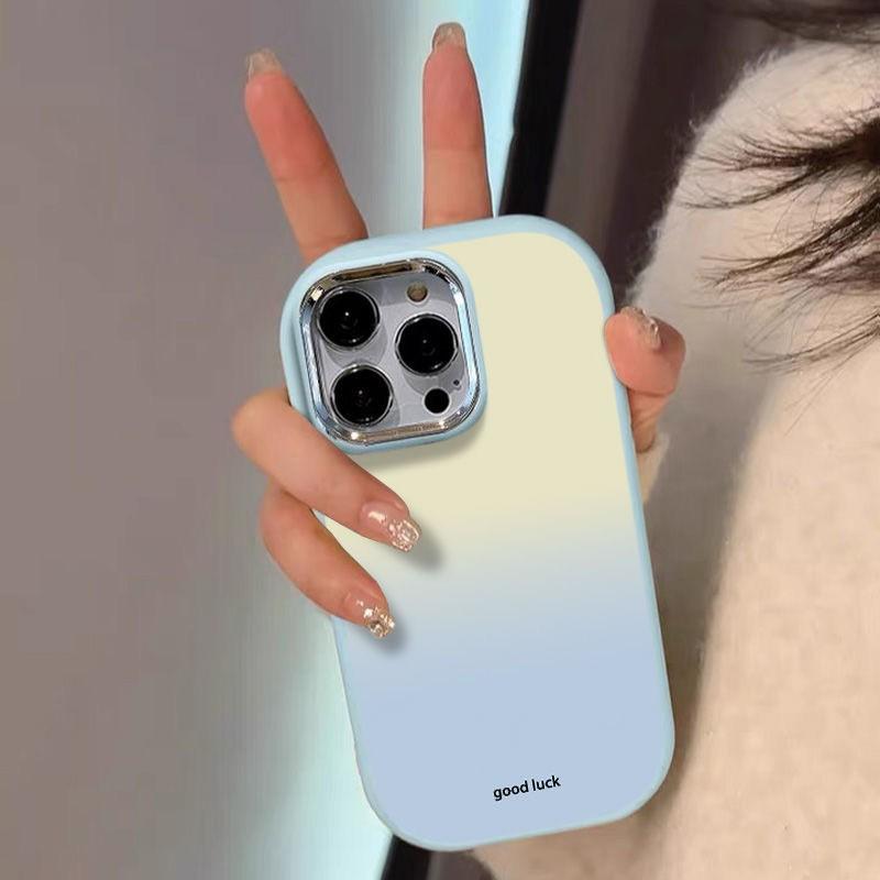 Summer two-color gradual change blue Apple 11 mobile phone case iPhone11 women's soft rubber creative protective case 11promax