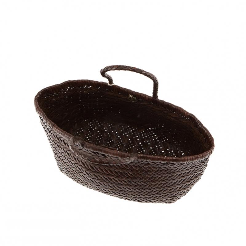Dragon Diffusion Bamboo Triple Jump Small Tote Bag 8811 Dark Brown