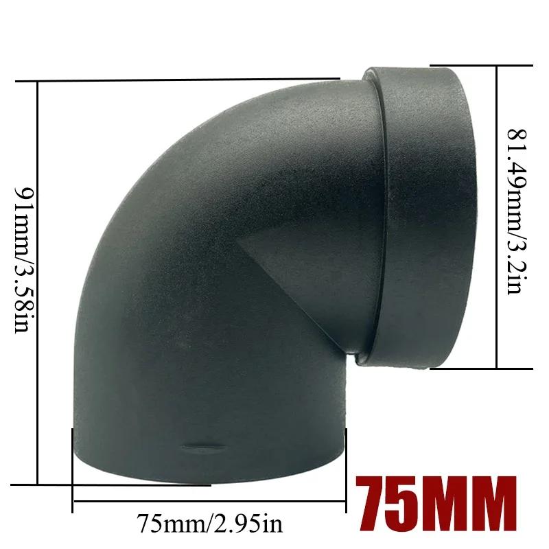 6X 42/60/75/90mm Plastic L-Shaped Air Pipe Elbow Outlet Connector For Webasto Eberspaecher Diesel Parking Car Heater Accessories