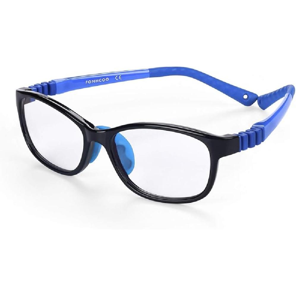 FONHCOO Blue Light Blocking Glasses for Kids, Boys & Girls Unbreakable Frame Computer Gaming TV Glasses темно-синий