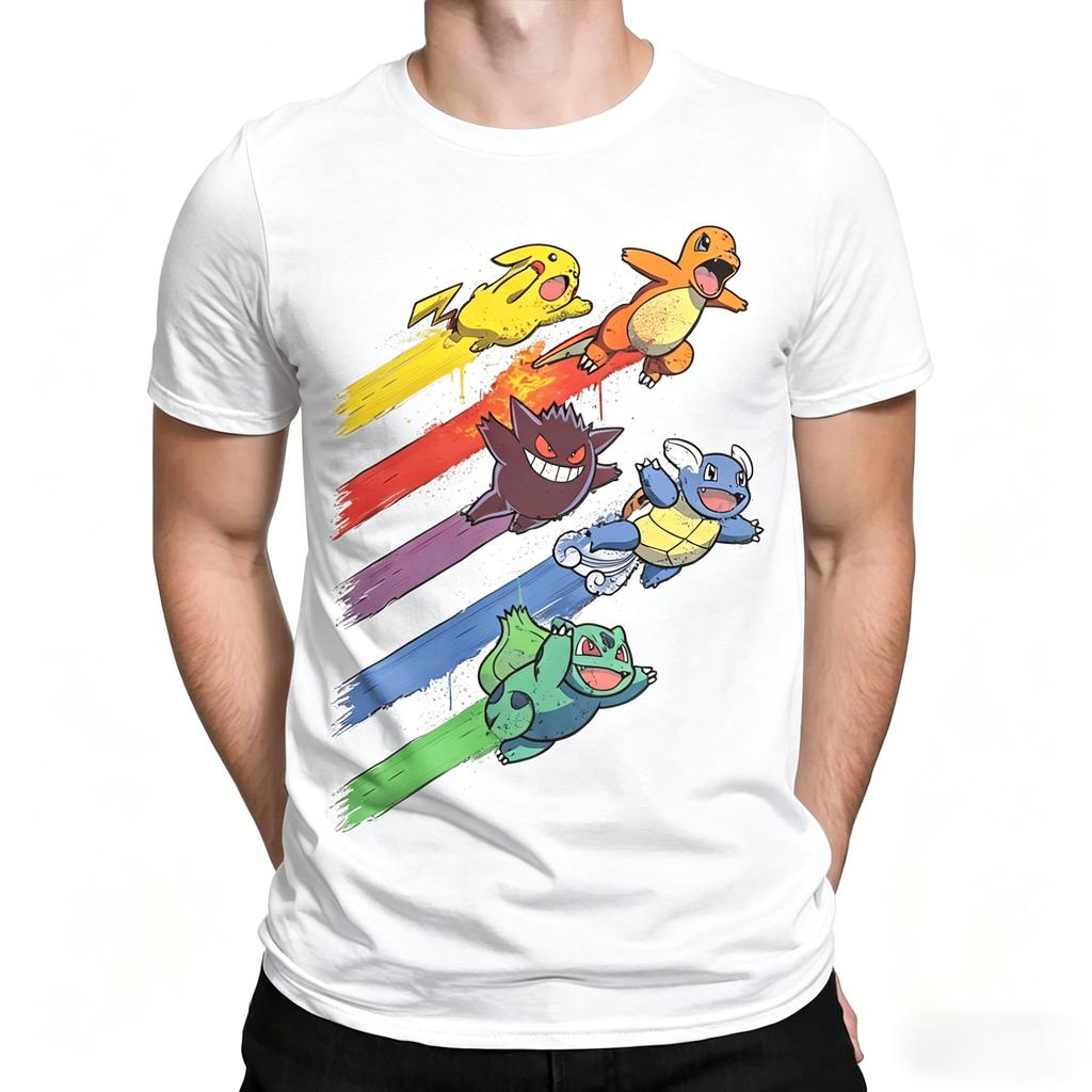 Pokemon Tshirt Unisexs Cotton Casual Tshirt Round Neck Tshirt Short Sleeve Clothing Summer Sports Casual Short Sleeve Top Y2k