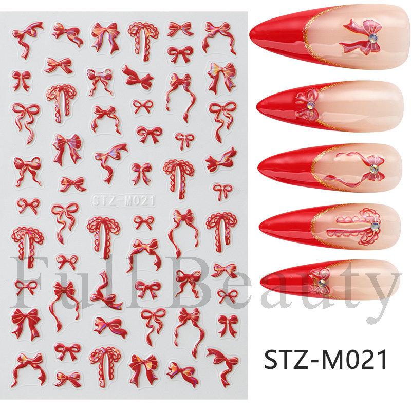 1PC Instagram-worthy Miniature Cartoon Aurora Ribbon Bow Nail Sticker, Nail Art Sticker, Holiday Gift