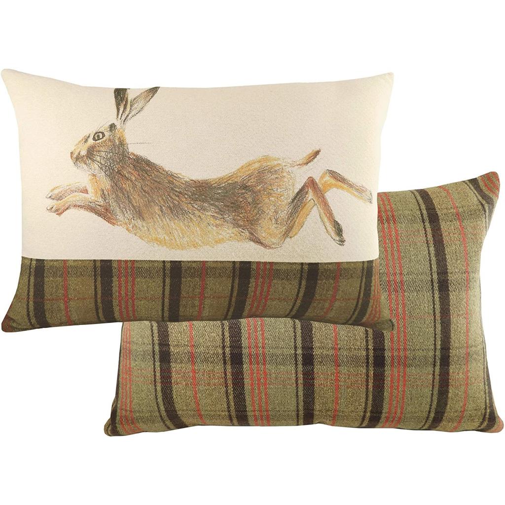 Evans Lichfield Hunter Jumping Hare Cushion Cover