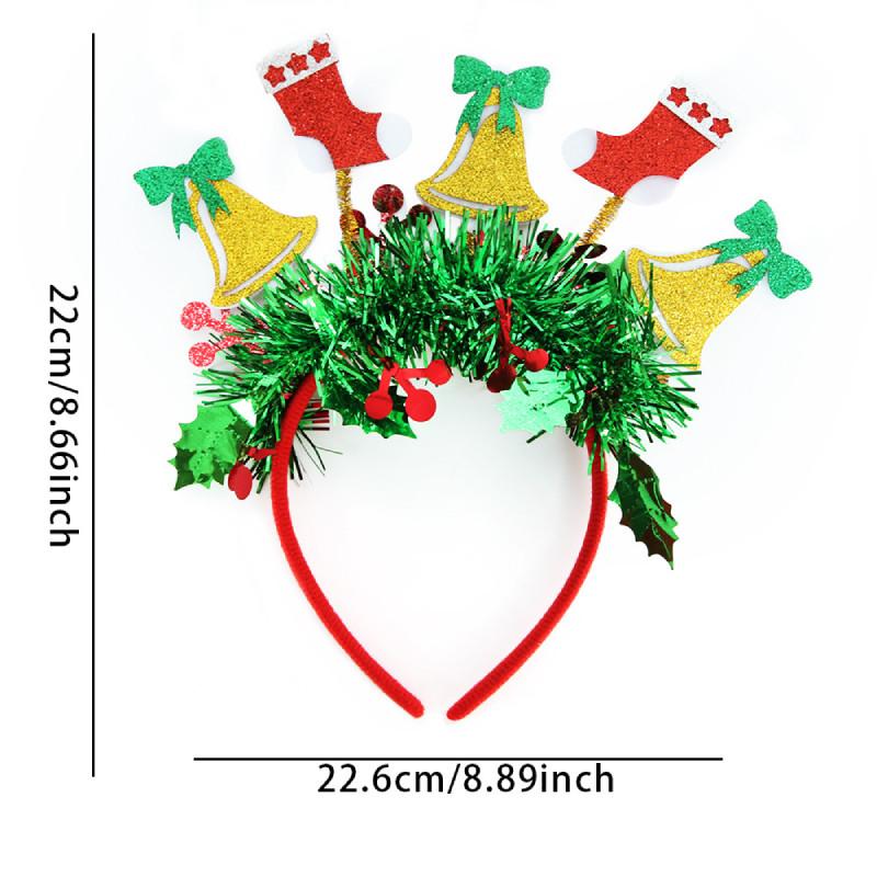 Theme Sparkling Christmas Reindeer Santa Claus Headband Year End Headwear Party