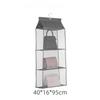 Dust-proof Multi-Layered Fabric Wall-Mounted Dormi Storage Ra Bag Hanging Organizer Closet Storage Bag for Bedroom Organization