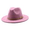 British Style Men'S And Women'S Wool Hats Classic Jazz Top Hats Simple Big Eaves Hat F1006-06