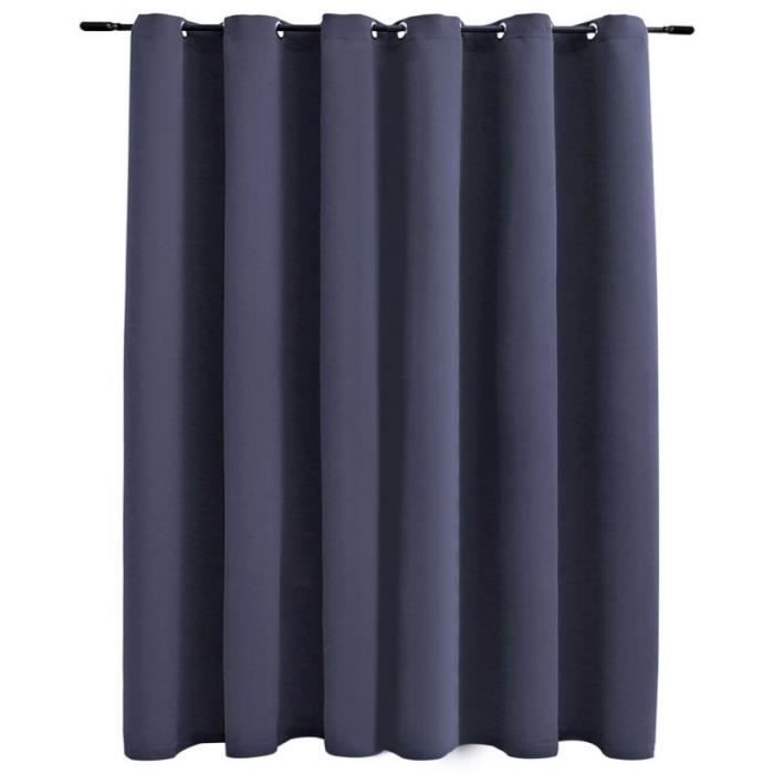 Rideau occultant - vidaXL - Anthracite - 290x245 cm - Polyester - Œillets en métal