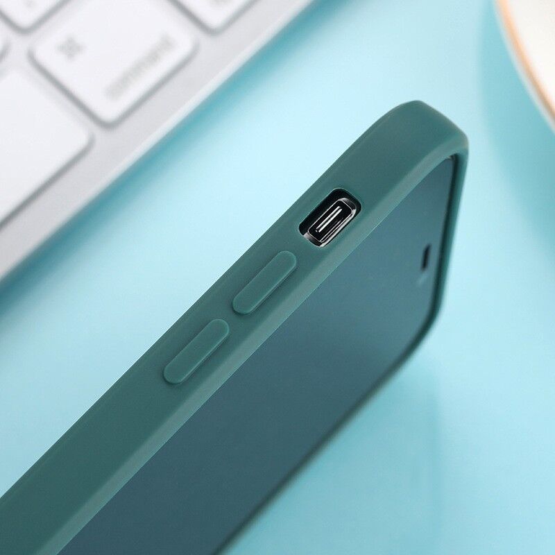 Candy color Solid Soft Liquid Silicone Case For iPhone 12 11 13 14 Pro Max Mini X Xr Xs SE 2 2020 6 6s 7 8 Plus Shockproof Cases