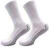 Men's Crew Spring Sports Football Socks Solid Color Sweat-Absorbent Cushion Bottom Long Anti-Slip Grip Knitted Cuff Body Sport
