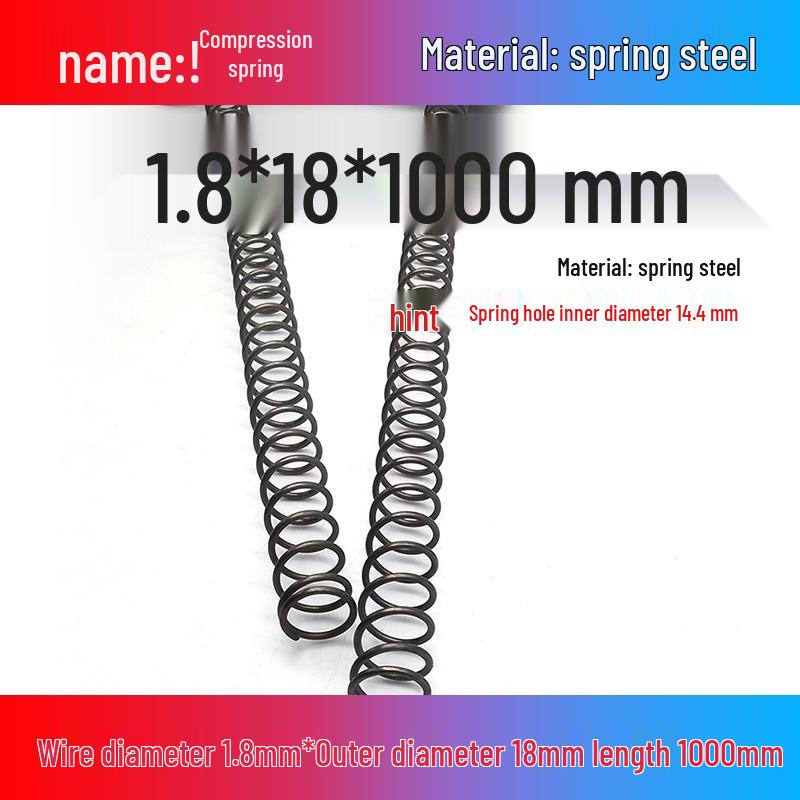 Spring Wire: 1m Long, Soft Pressure, Manganese Steel, 0.3-4.5mm Diameter, Yellow Compression Return.