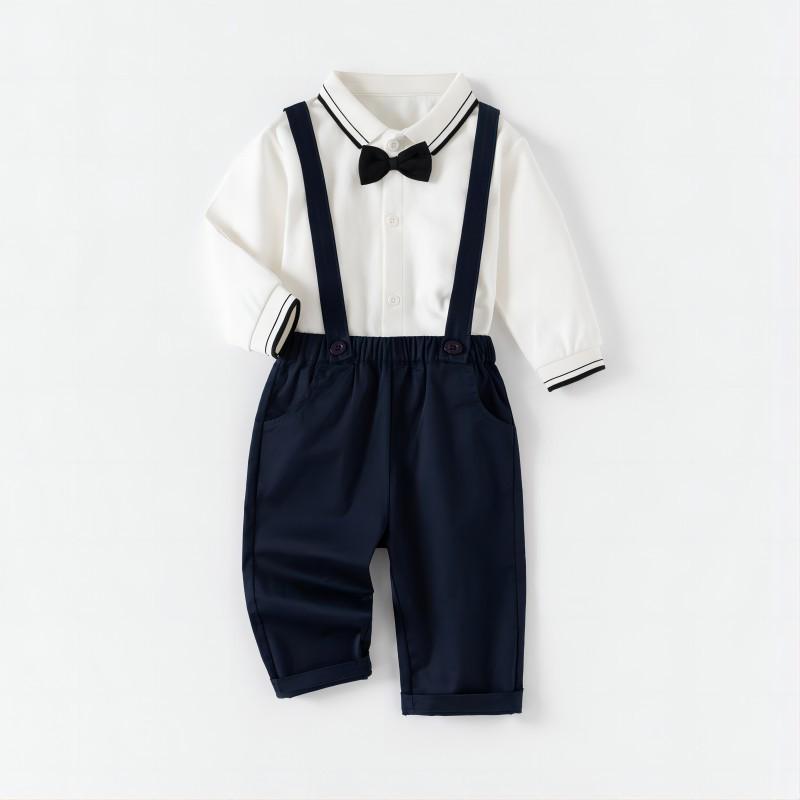 

Boys Formal Long-Sleeved Shirt & Dungarees Set for 1-Year-Olds 120 cm
