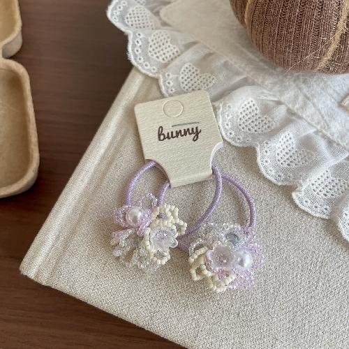 Koreanische Version von rosa und blau kariertem Liebes-Haarspange Haargummi wilde Kinder-Haaraccessoires Haarseil Seitenklemme