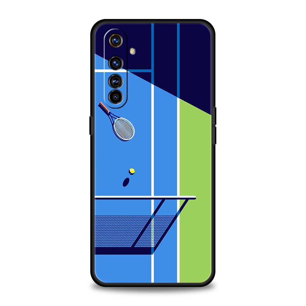 Tennis Sport Soft TPU For Realme 10 11 8i 9i 9 Pro Plus GT2 C3 6 7 8 Pro C21 C11 C25 C35 Pro 5G Shockproof Phone Cover Capas Bag