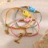 Fish Inspired Knotted Stainless Steel Cord Bracelet With Customizable Length Portable Accessory Stylish Outfits