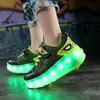 Rollschuhe für Jungen und Mädchen mit LED-Beleuchtung, USB-Ladefunktion, Kinder-Rollschuhe, Freizeit-Skateschuhe, Sportschuhe, Kinder-Sneaker