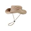 Solid Color Hiking Fisherman Hat Sun Protection Hiking Cap Breathable Western Cowboy Hat  Famale