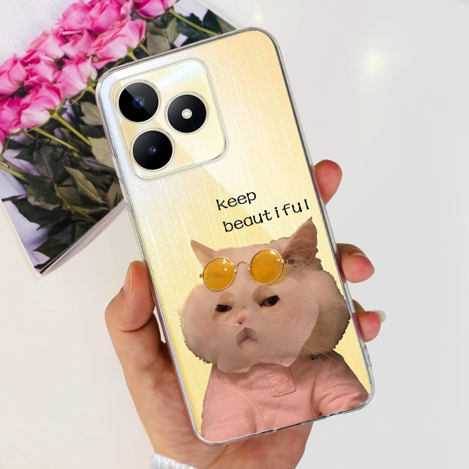 For Realme C51 C53 Case New Fashion Painted Cover Soft Silicone Phone Case For Realme C53 C 51 RealmeC51 RealmeC53 Fundas Bumper