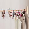 4 Pieces Plastic 3-in-1 Clothes Drying Rack Windproof Hanging Shoe Drying Rack Save Space Anti-slip Collapsible Clothes Hanger