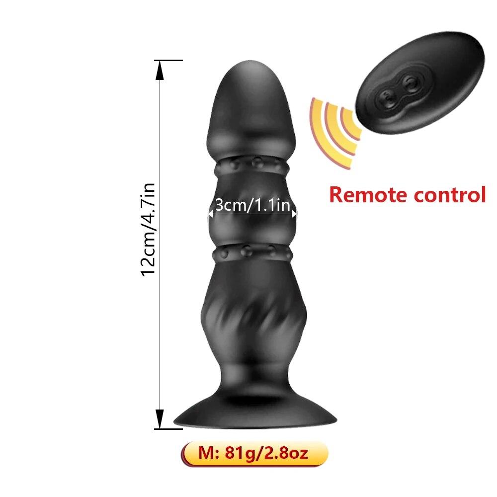 Wireless Remote Control 10 Speeds Vibration Prostate Massager Anal Vibrator Sex Toys For Women Vibrating Butt Plug Anal Beads