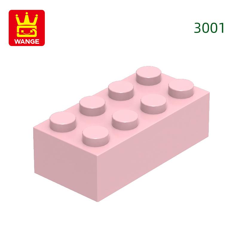 Non-Toxic 40Pcs/Lot 3001 2X4 High 8-Hole Building Block Moc Colorful Parts Compatible With Brick Diy Children Toy Assembly Gift Box