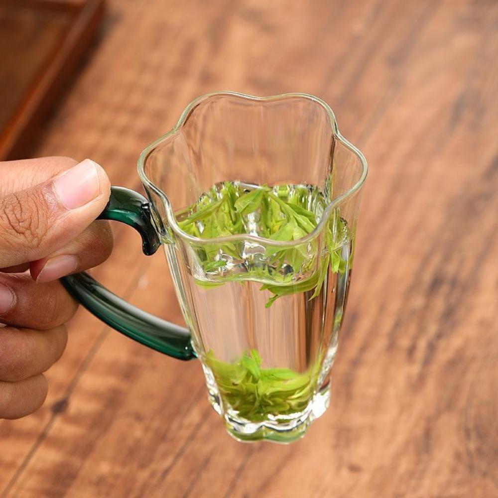Tazza da Tè in Vetro per Tè Verde, Tazza da Acqua di Lusso da Donna, Tazza da Tè Verde per Uso Domestico, Bicchieri Resistenti alle Alte Temperature