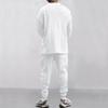 2Pcs/Kit Male Athletic Activitieswear Suit V-Neck Long Sleeve Tops Elastic Drawstring Waist Sweatpants with Pockets Kit Twist  Practical Use
