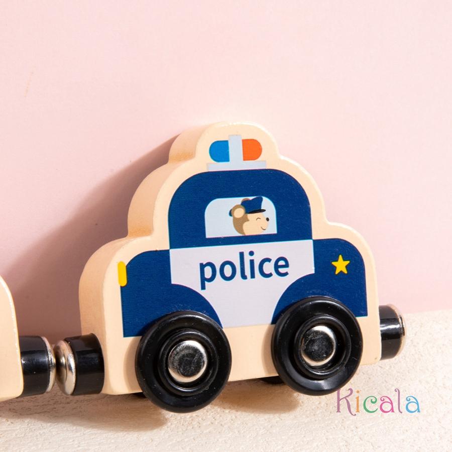 Montessori Magnetic Wooden Train Toys Early Educational Cognition Animal Toy Sorting Learning Teaching Car Cartoon Set For Kids