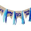 High Chair Banner Half Way To First Banner Birthday Decoration for Birthday