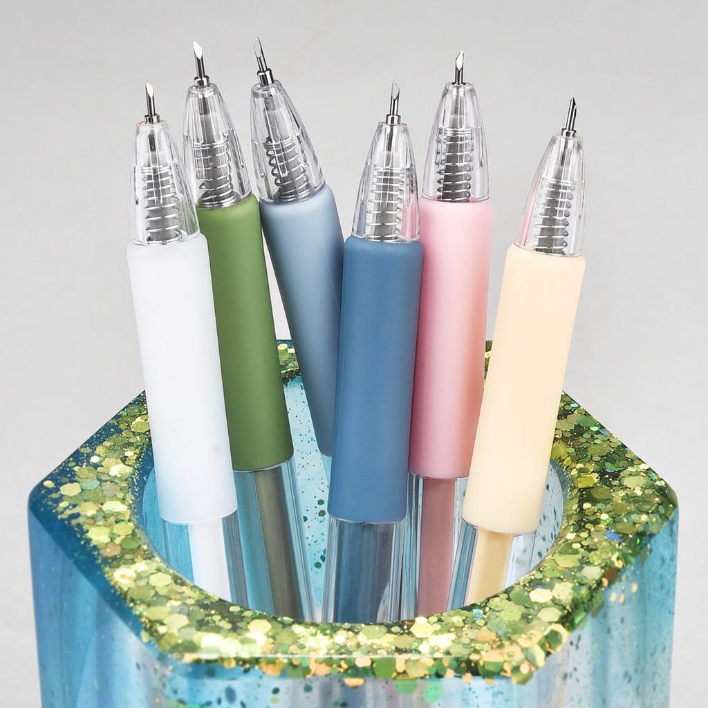1/4/5Pcs Knife Pen Refill Art Utility Paper Cut Knife Pen Scrapbooking Sticker Precision Cutting Tool DIY Craft Cutter Supplies