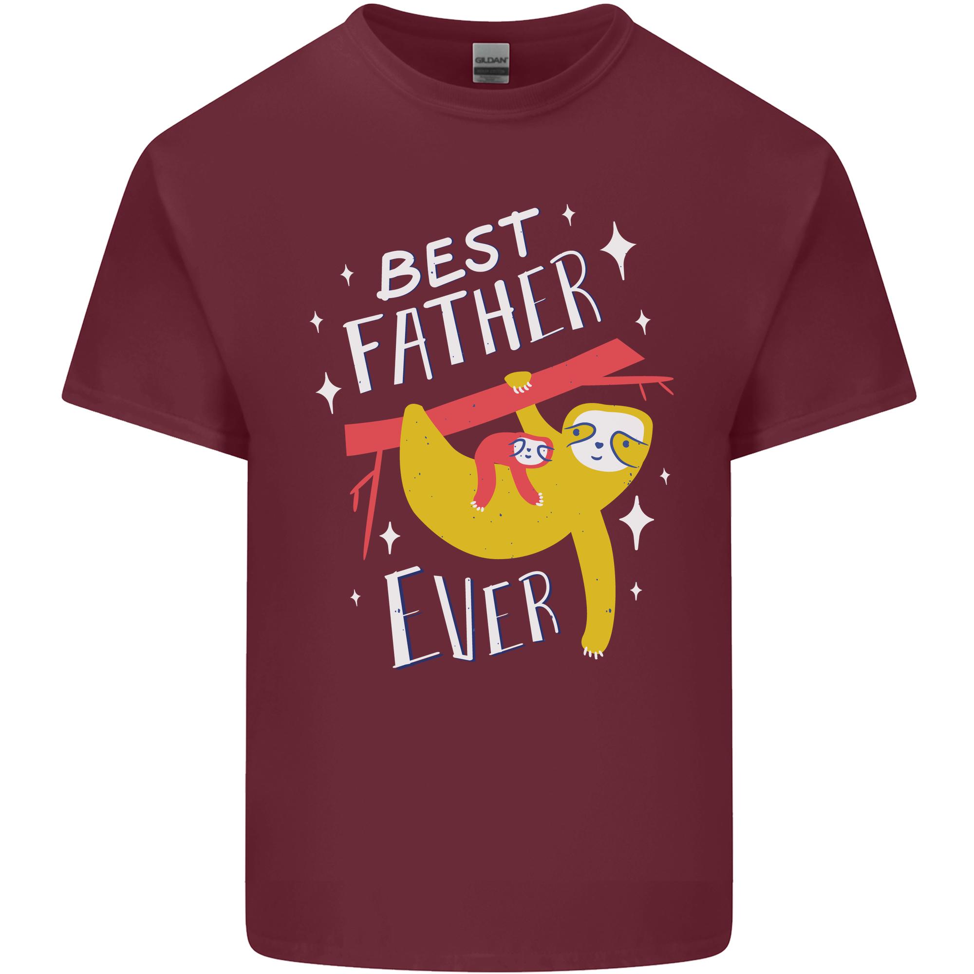 Fathers Day Funny Sloth Dad Daddy Unisexs Light Cotton TShirt S