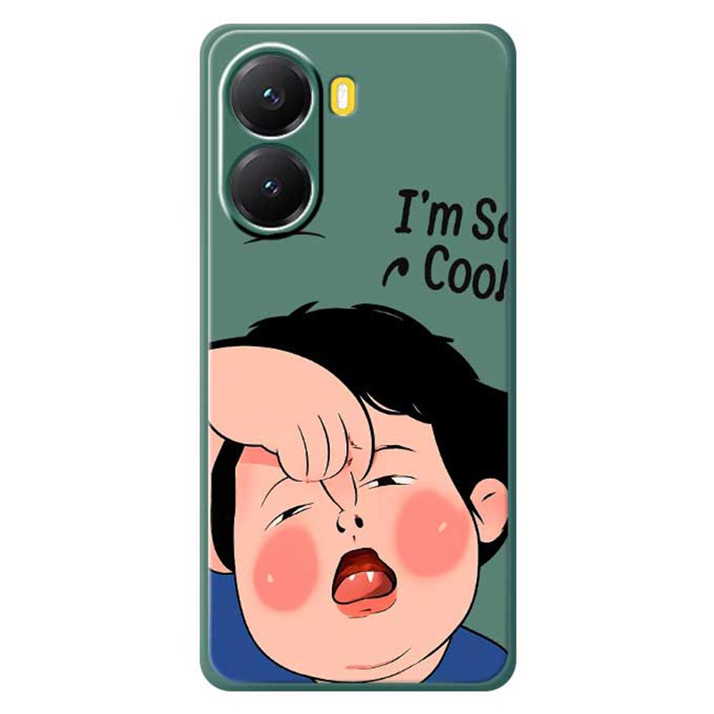 For Xiaomi Redmi Turbo 4 5G/Poco X7 Pro 5G Case Make Faces Kid Pattern Printing Straight Edge TPU Phone Back Cover