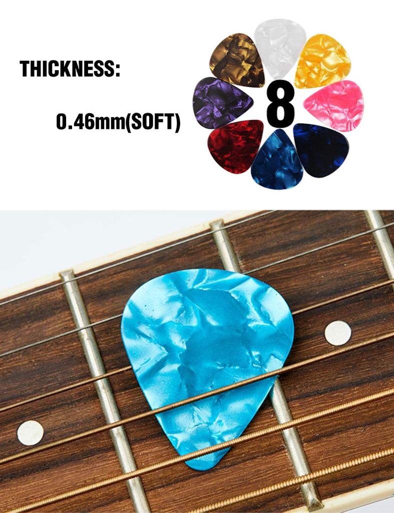 SUNLP Thumb Pick Set with 3 Thumb Picks and 9 Finger Picks for and Includes Storage Box and 8 Guitar Picks Set, 12-Piece Electric, Acoustic, Mandolin,