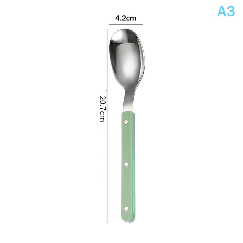 Colorful Handle Cutlery 304 Stainless Steel Creativity Gift Flatware Knife Fork Spoon Drop Ship